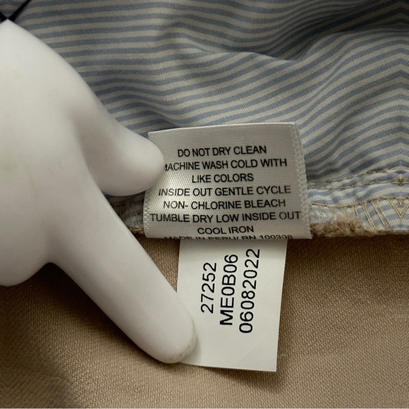 Peter Millar Pants Mens Size 34 Pilot Twill Trouser Stretch ME0B06 Beige - Picture 6 of 7